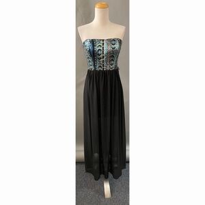 BLUE Sequin Top Dress
